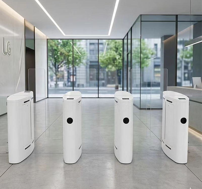 White coated steel anti-fingerprint sliding gate